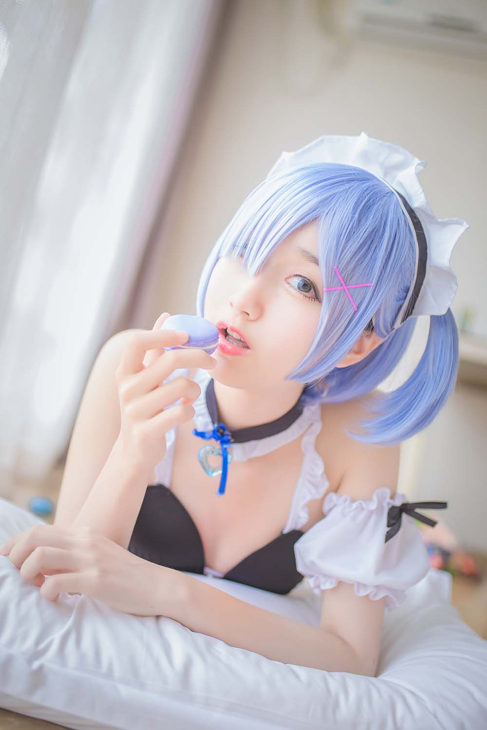 木绵绵OwO – 蕾姆泳装 Cosplay-第1张