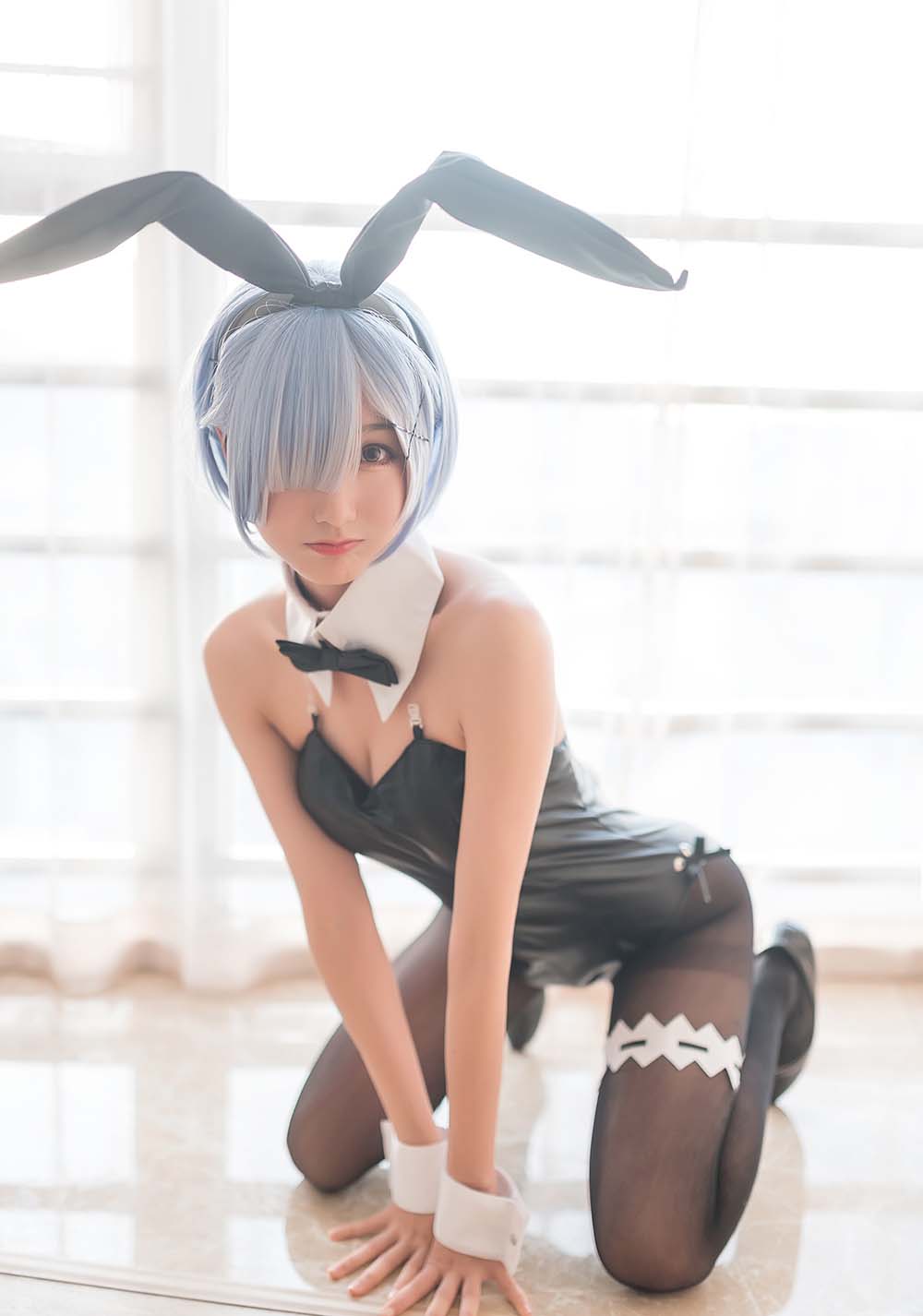 木绵绵OwO – 蕾姆兔女郎 Cosplay-第1张