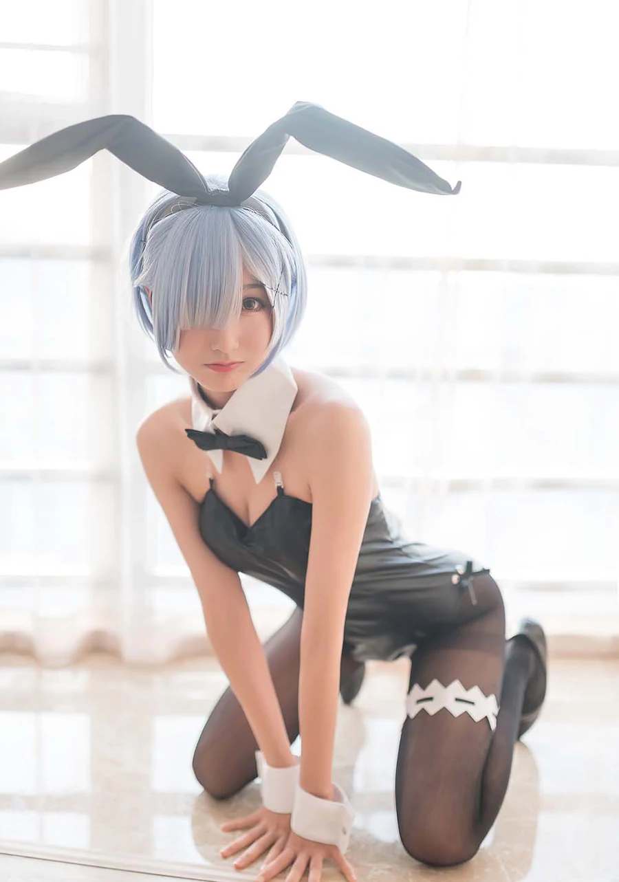 木绵绵OwO – 蕾姆兔女郎 Cosplay-第1张