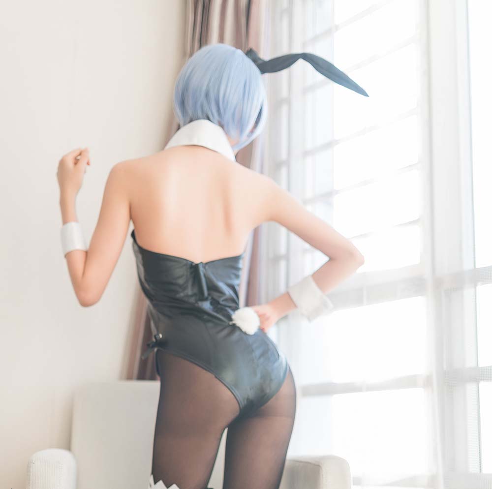 木绵绵OwO – 蕾姆兔女郎 Cosplay-第2张