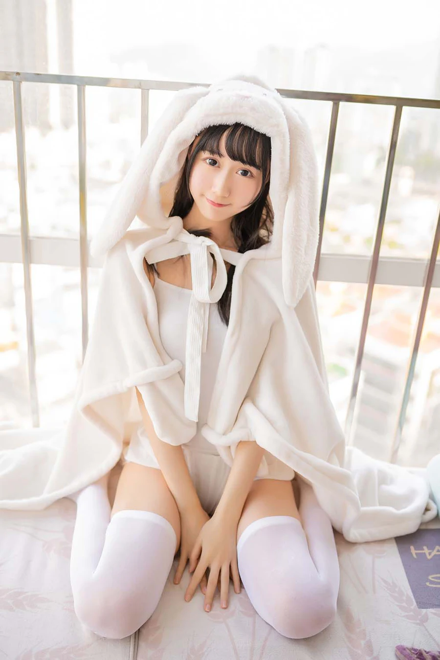 木绵绵OwO – 浴巾兔子 Cosplay-第2张