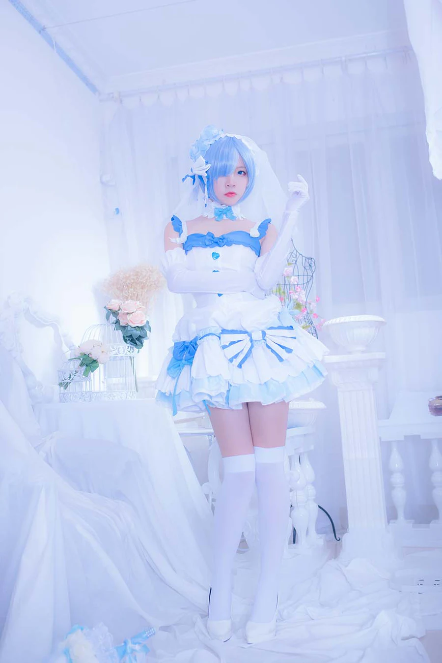 二佐Nisa – 雷姆花嫁 Cosplay-第2张
