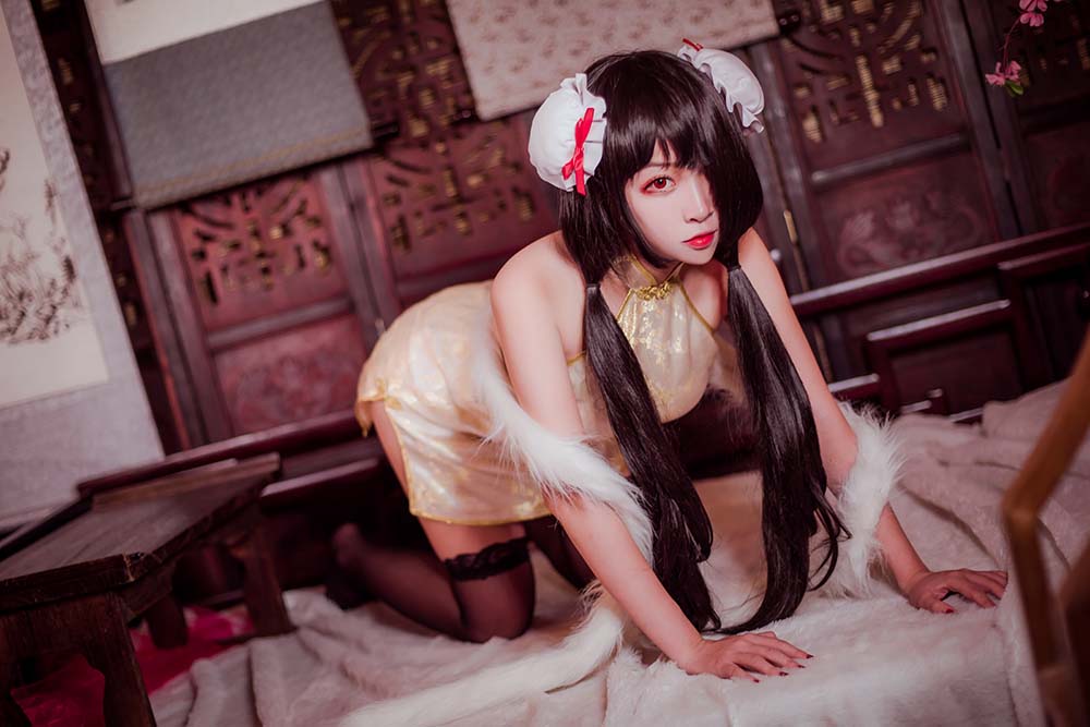 二佐Nisa – 狂三旗袍 Cosplay-第2张