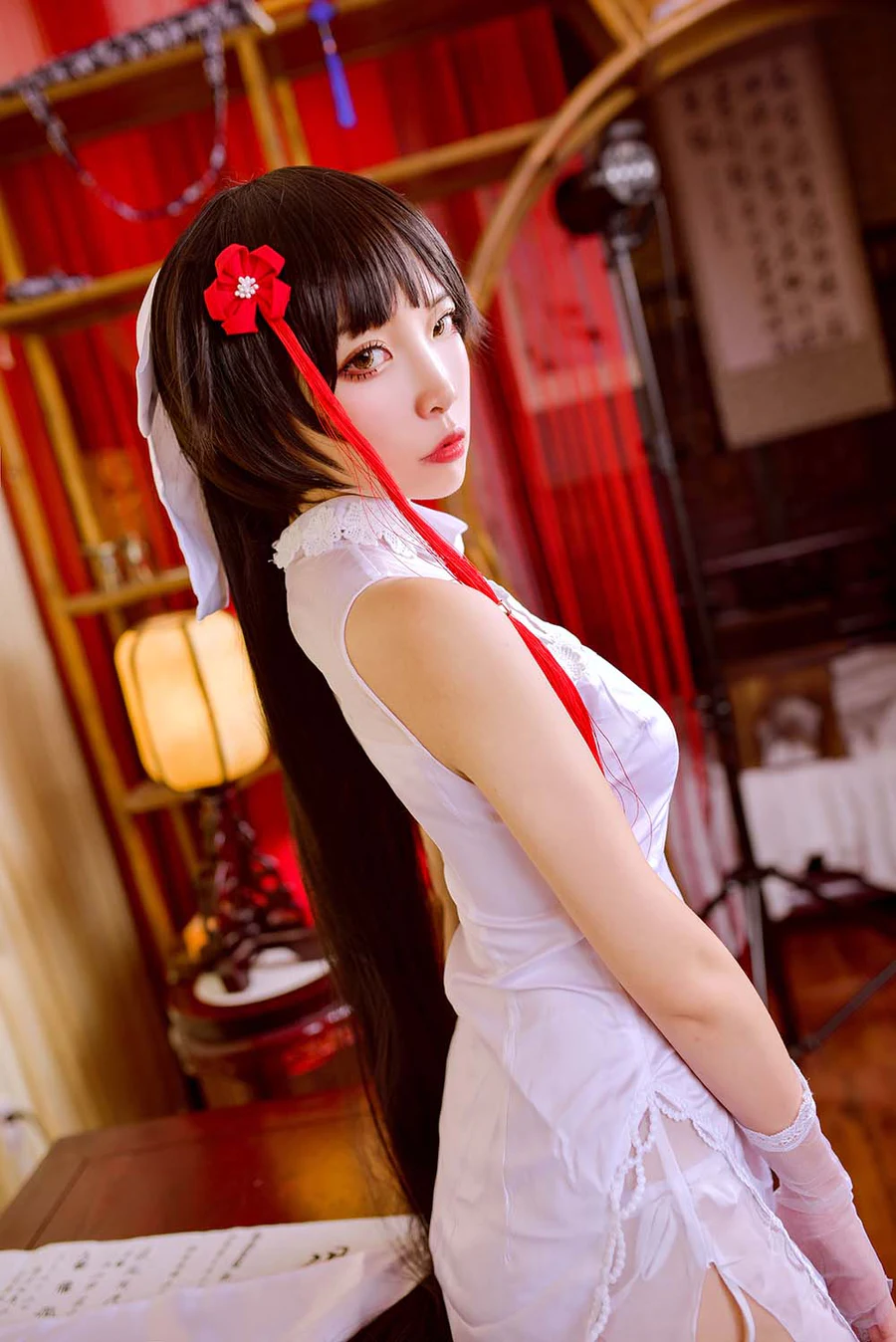 二佐Nisa – 碧蓝航线 高雄旗袍 Cosplay-第1张