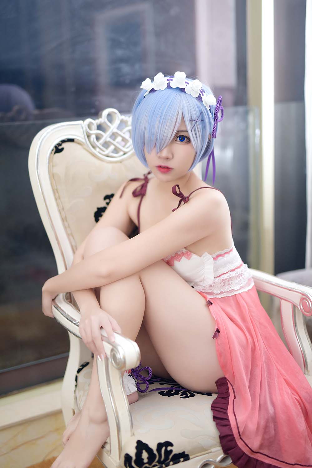 二佐Nisa – 蕾姆主题 Cosplay-第1张