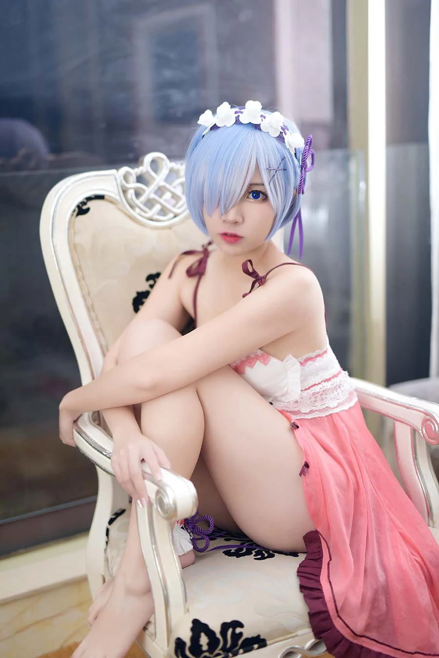 二佐Nisa – 蕾姆主题 Cosplay-第1张