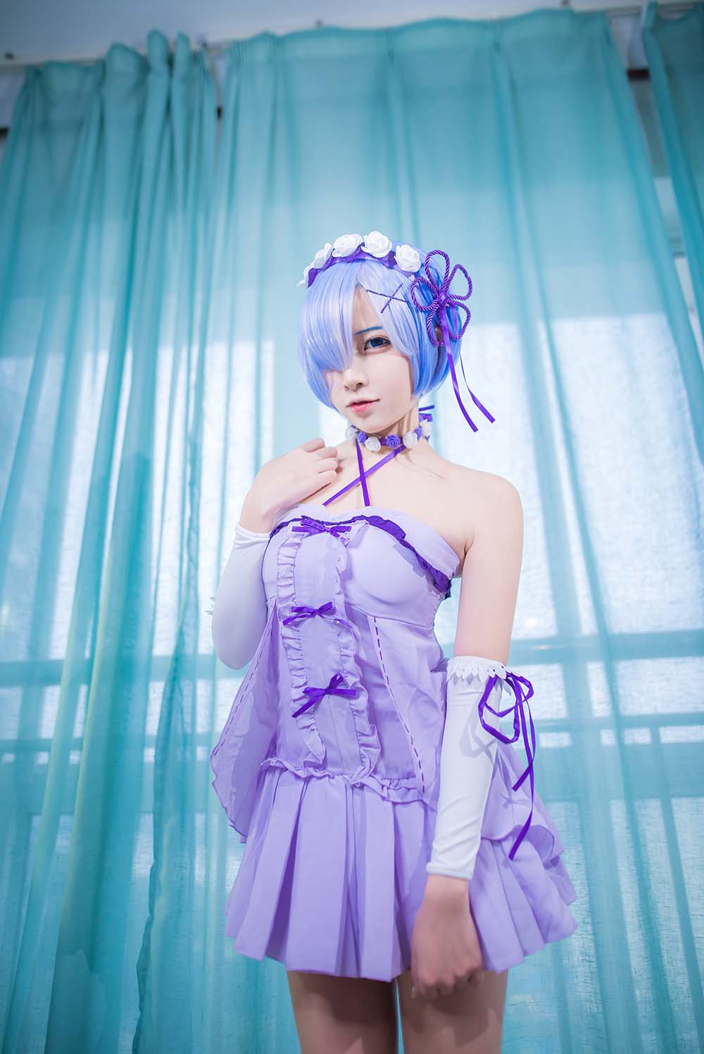 二佐Nisa – 蕾姆主题 Cosplay-第2张