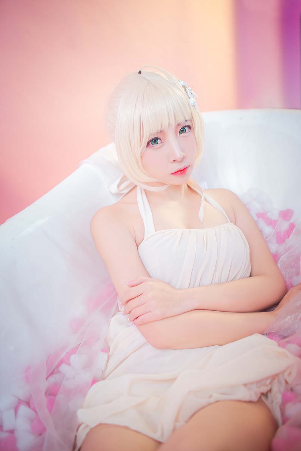 二佐Nisa – 浴缸 Cosplay-第2张
