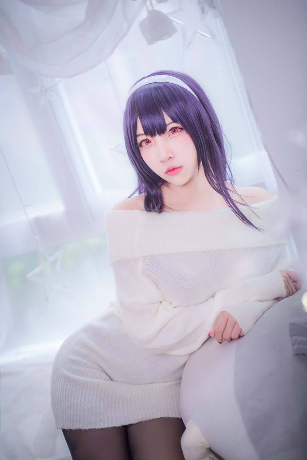 二佐Nisa – 霞之丘诗羽学姐毛衣 Cosplay-第1张