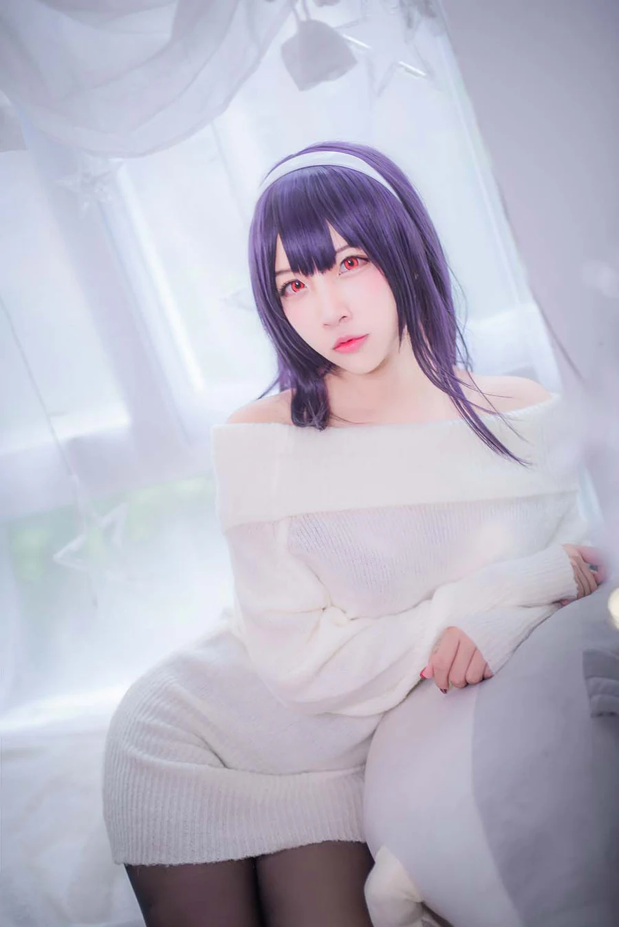 二佐Nisa – 霞之丘诗羽学姐毛衣 Cosplay-第1张