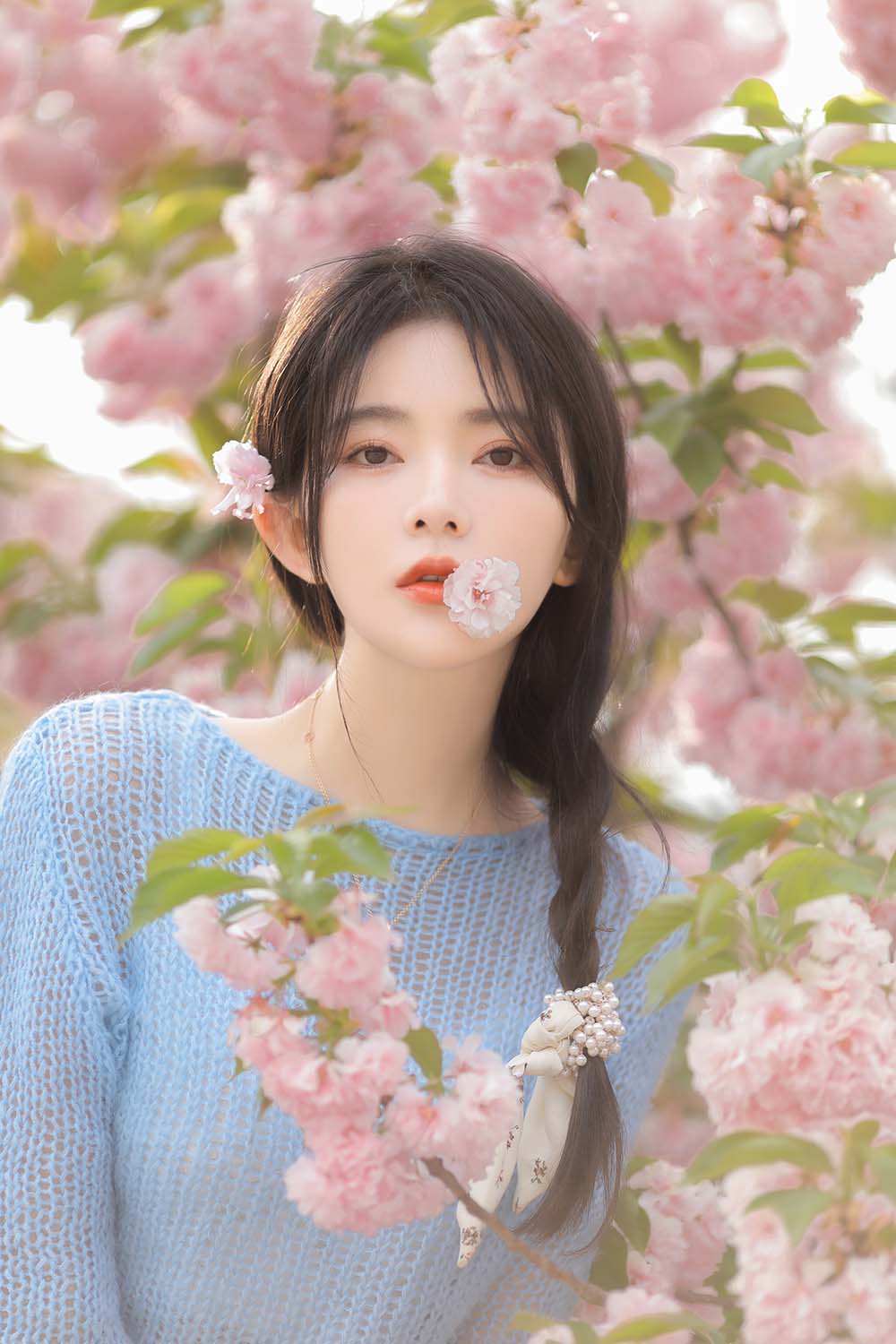 [YITUYU艺图语]2022.06.22 粉蓝晚樱 杨伊墨 YITUYU艺图语-第1张