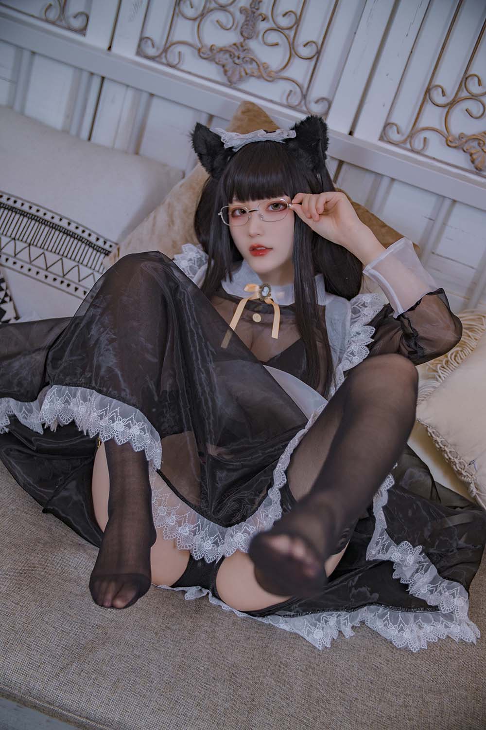起司块wii – 黑色透明女仆 Cosplay-第2张