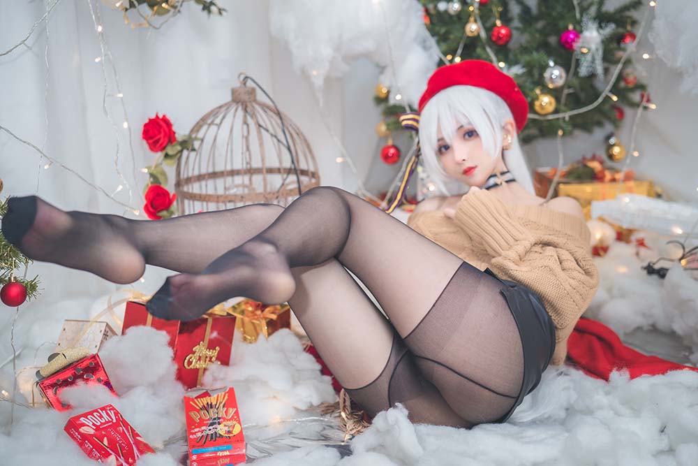 rioko凉凉子 – 圣诞贝尔法斯特 Cosplay-第2张