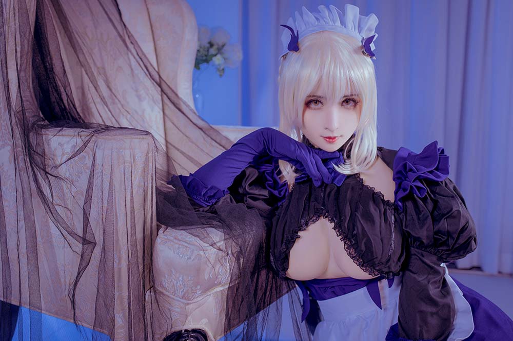 rioko凉凉子 – 黑枪呆女仆 Cosplay-第1张