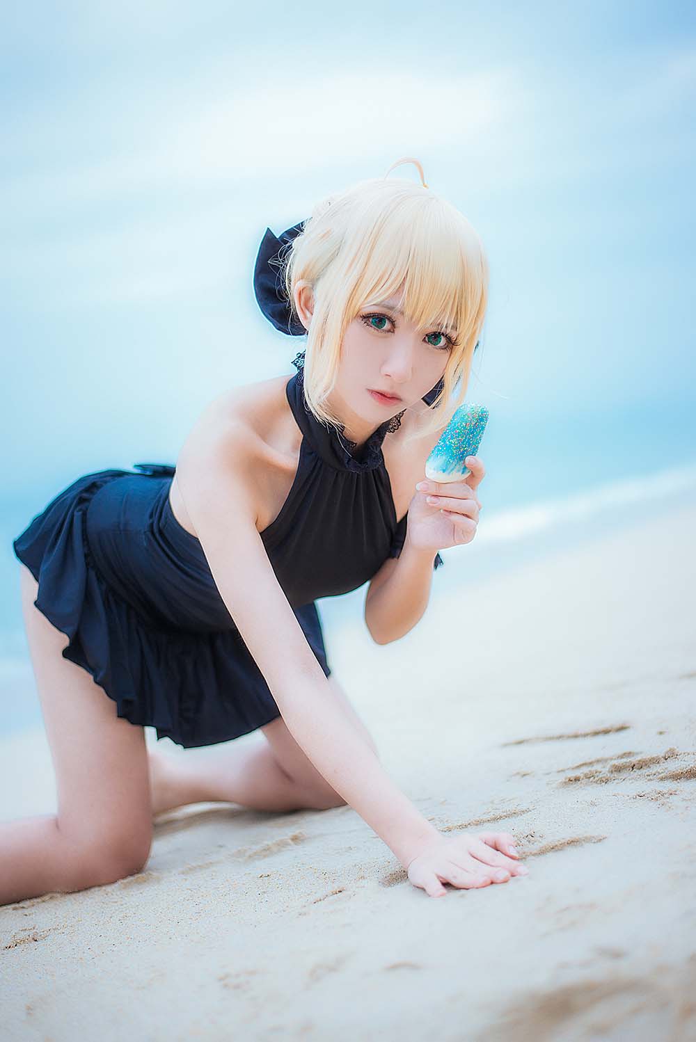 鳗鱼霏儿 – King of Knight 海边 Cosplay-第1张