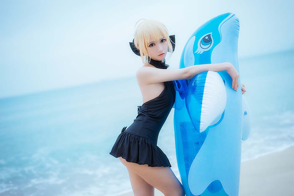 鳗鱼霏儿 – King of Knight 海边 Cosplay-第2张