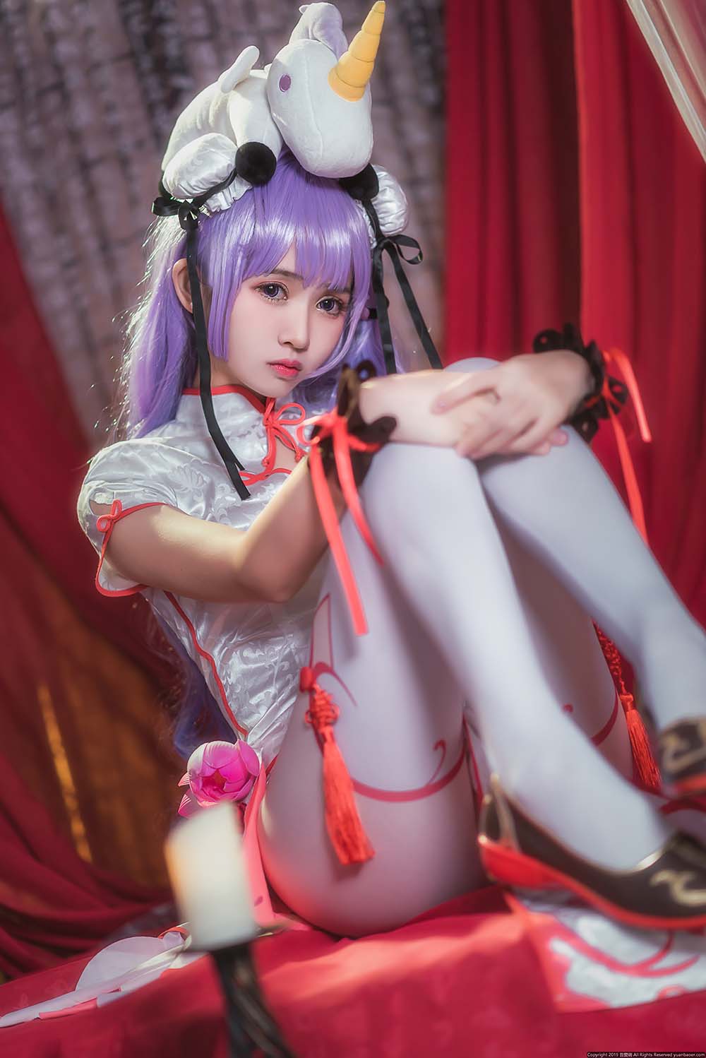 鳗鱼霏儿 – 碧蓝华裳 独角兽 Cosplay-第2张