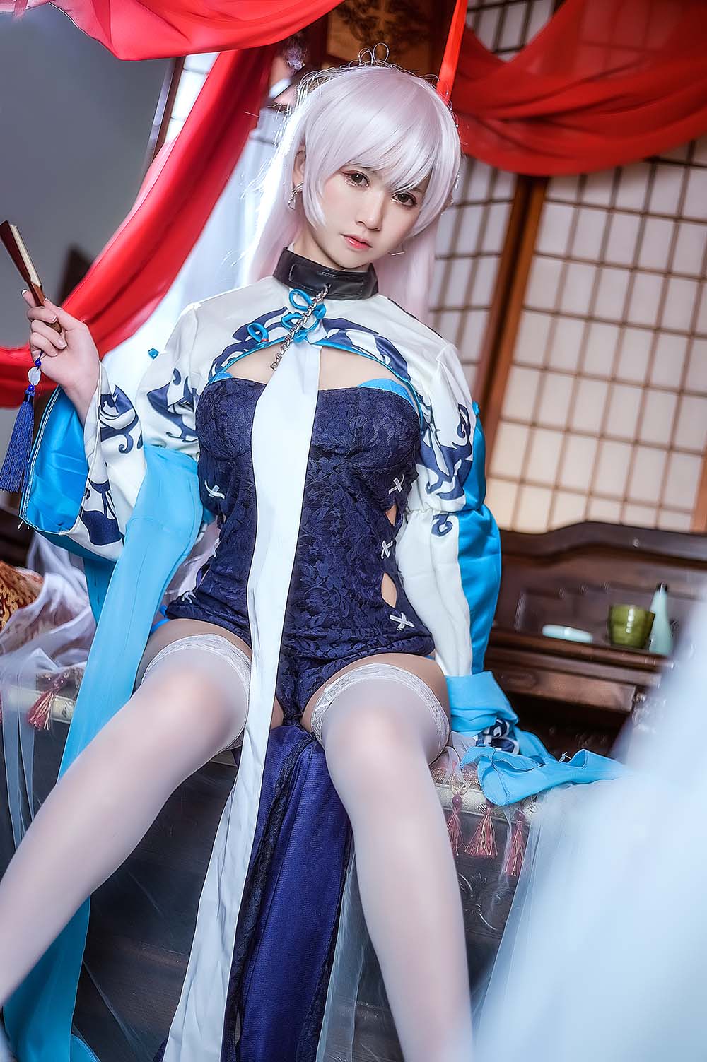 鳗鱼霏儿 – 碧蓝华裳 贝姐 Cosplay-第2张
