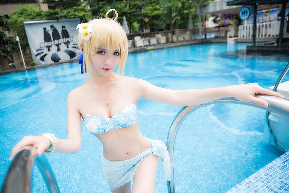 鳗鱼霏儿 – King of Knight 泳池 Cosplay-第2张