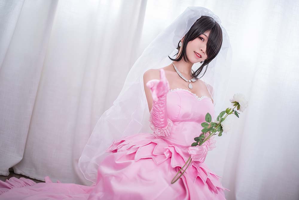 鳗鱼霏儿 – 狂三之婚纱 Cosplay-第2张
