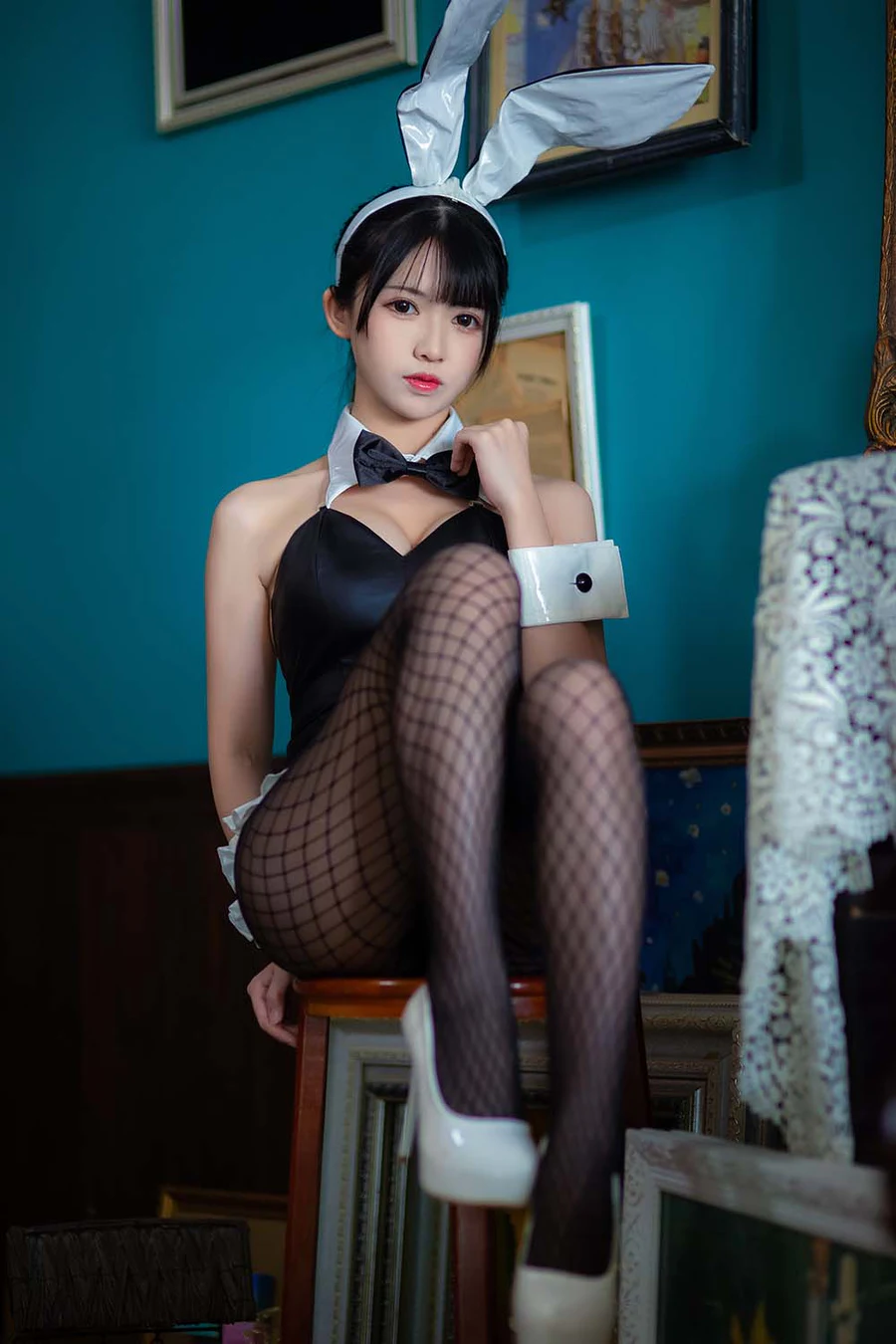 鳗鱼霏儿 – 加藤惠 兔女郎 Cosplay-第1张