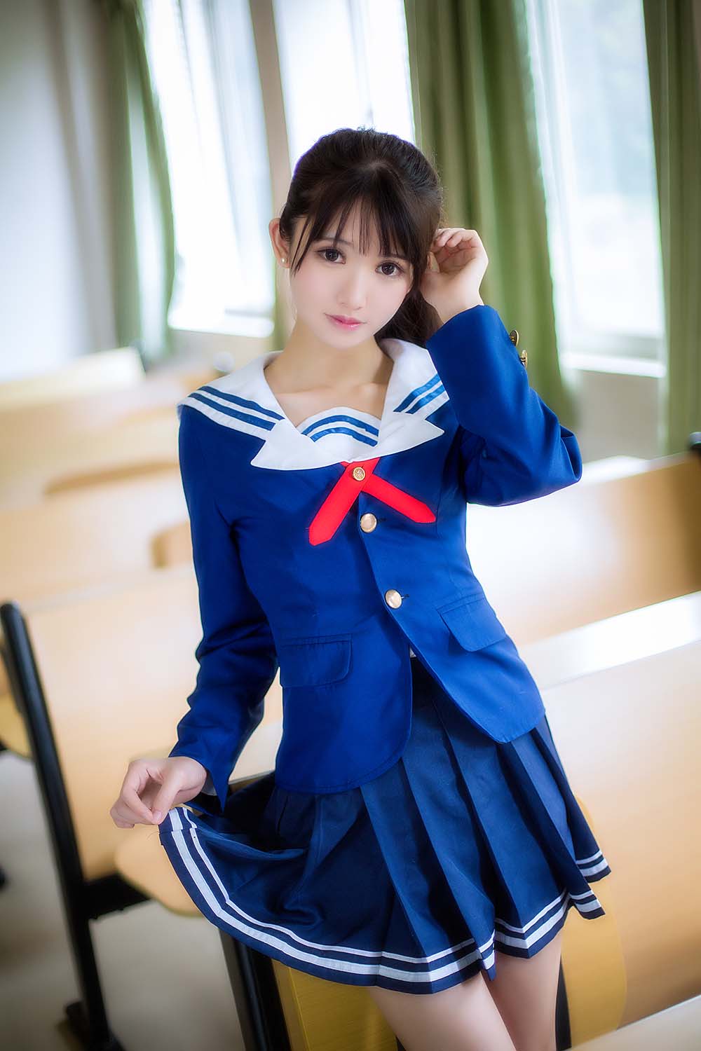 鳗鱼霏儿 – 圣人惠之校服 Cosplay-第1张