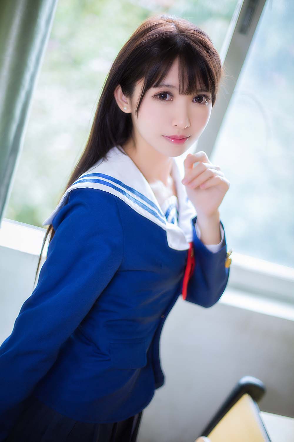 鳗鱼霏儿 – 圣人惠之校服 Cosplay-第2张