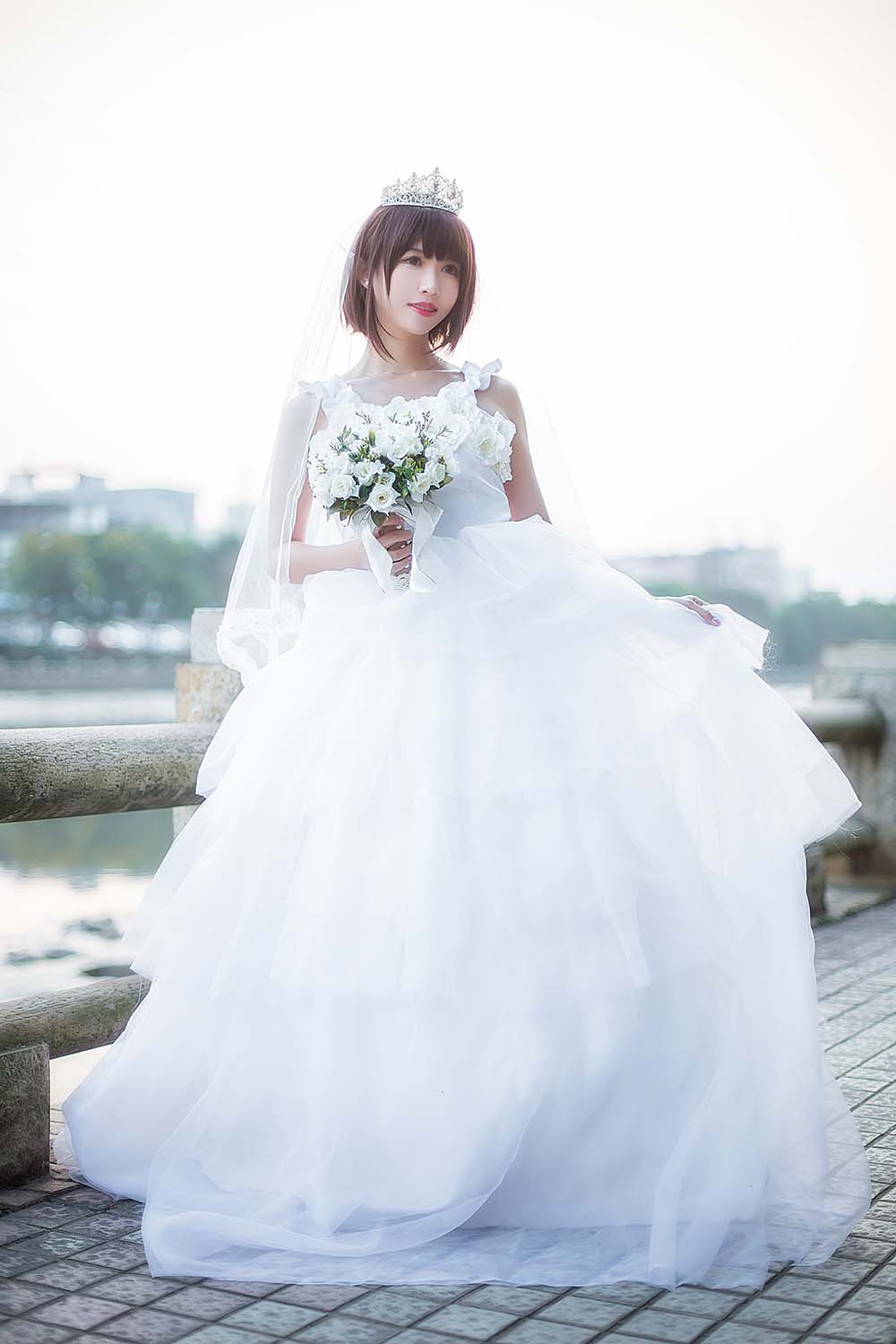 鳗鱼霏儿 – 圣人惠之婚纱 Cosplay-第2张