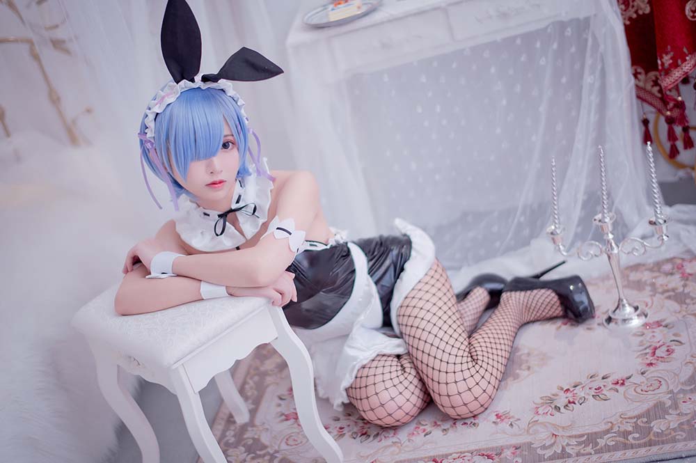 鳗鱼霏儿 – 兔女郎之蕾姆 Cosplay-第2张