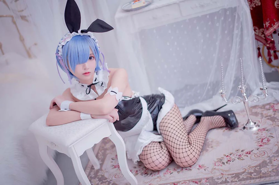 鳗鱼霏儿 – 兔女郎之蕾姆 Cosplay-第2张