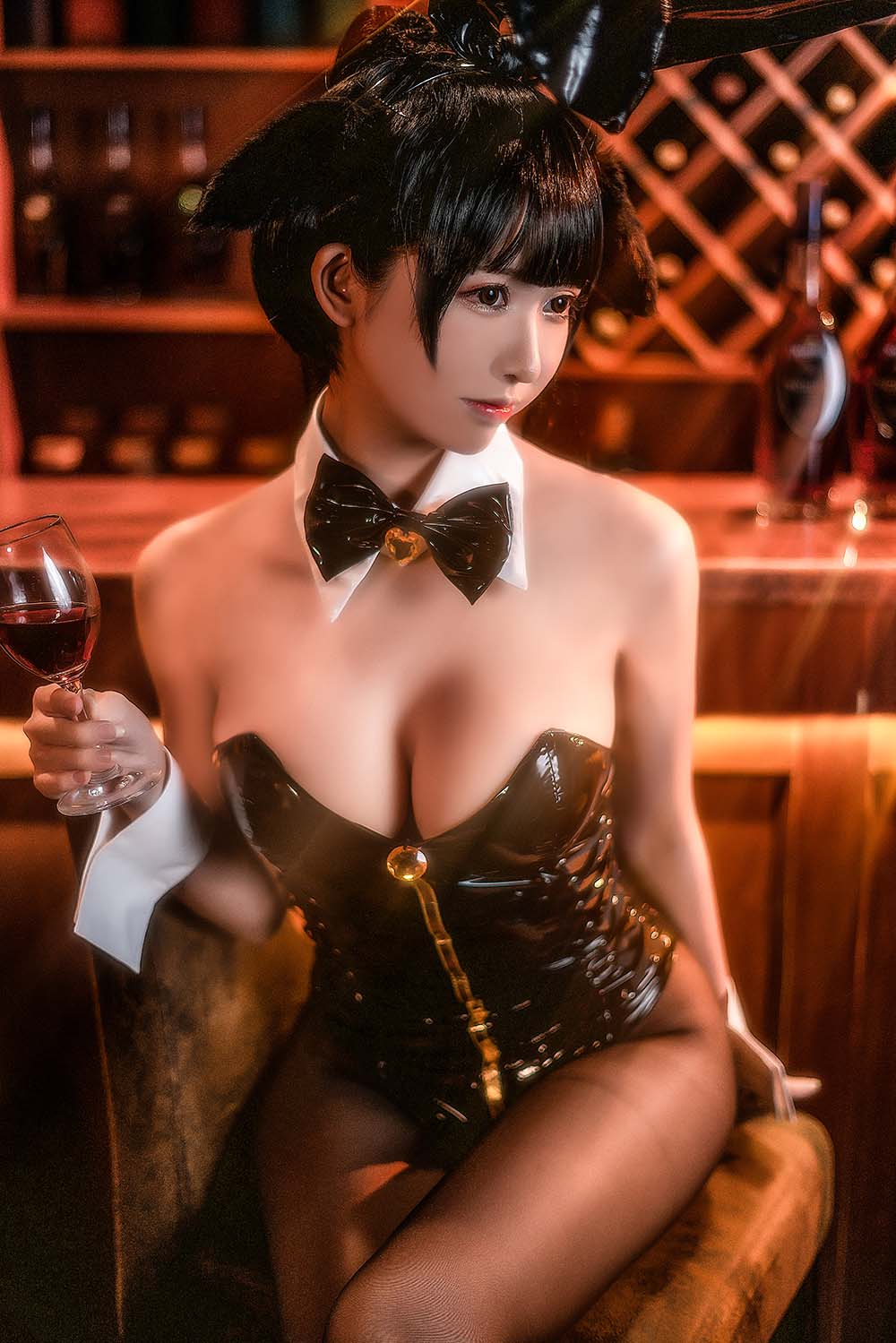 鳗鱼霏儿 – 双人本 兔女郎 Cosplay-第1张
