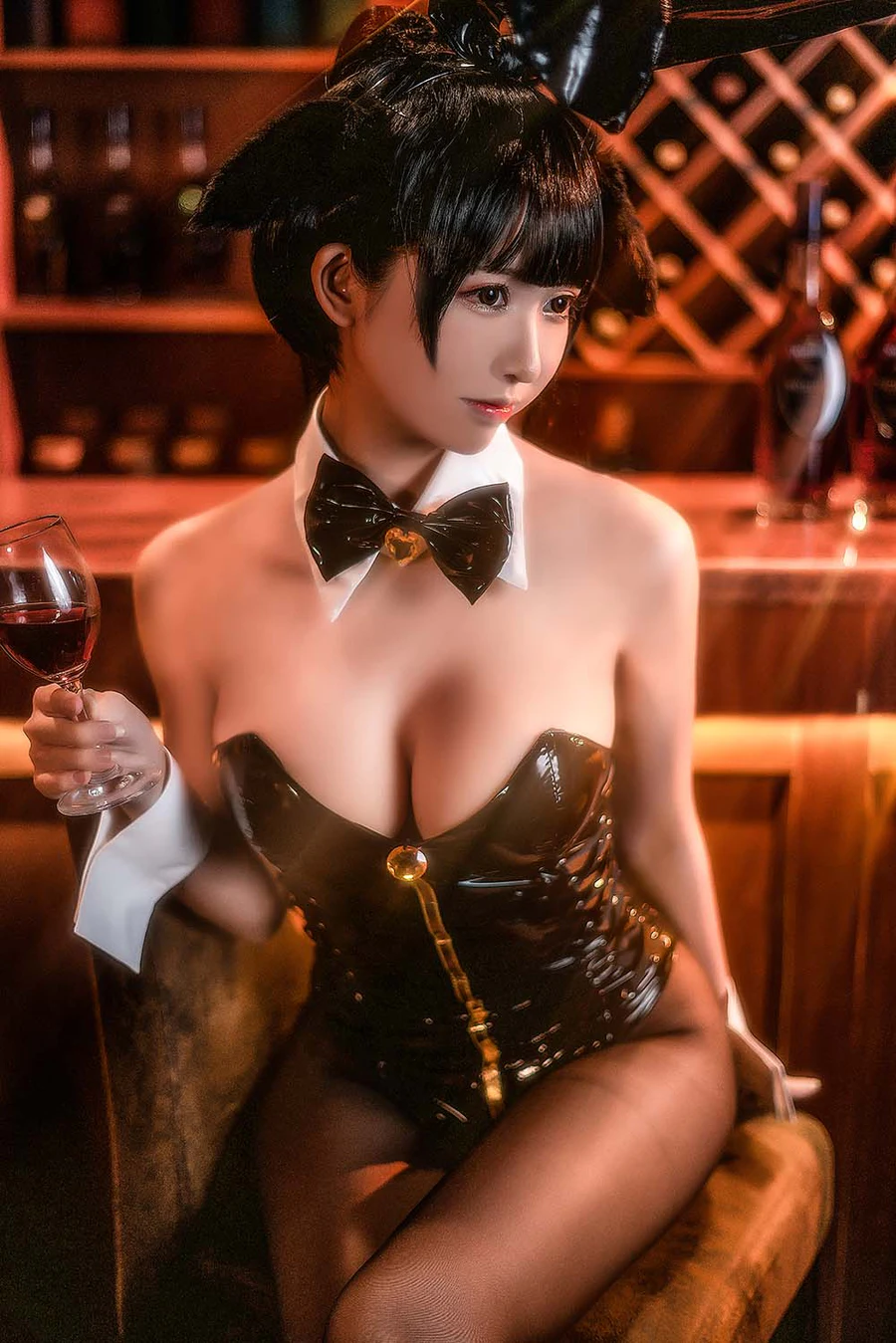 鳗鱼霏儿 – 双人本 兔女郎 Cosplay-第1张