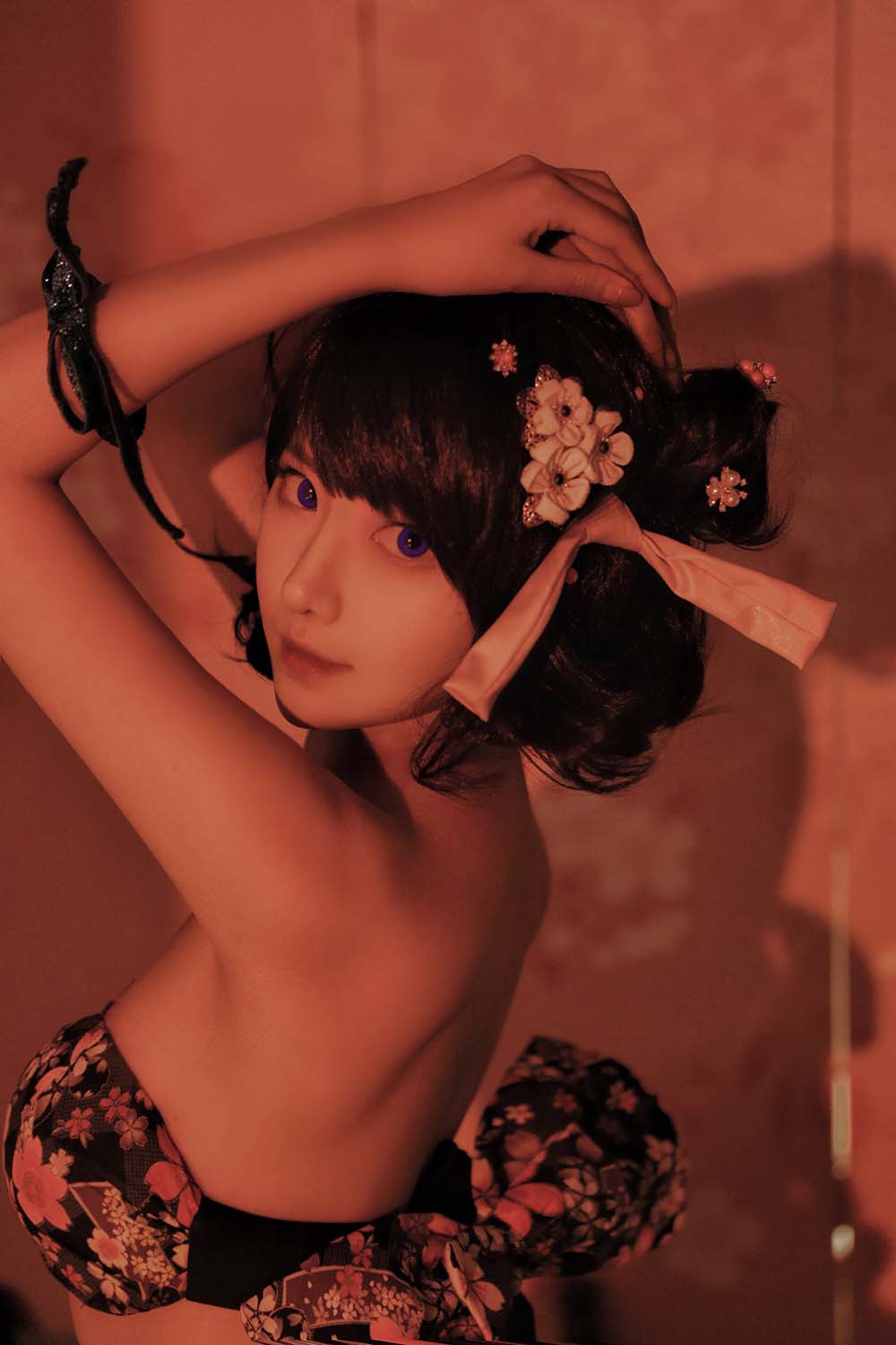 Shika小鹿鹿 – 北斋泳装 Cosplay-第2张