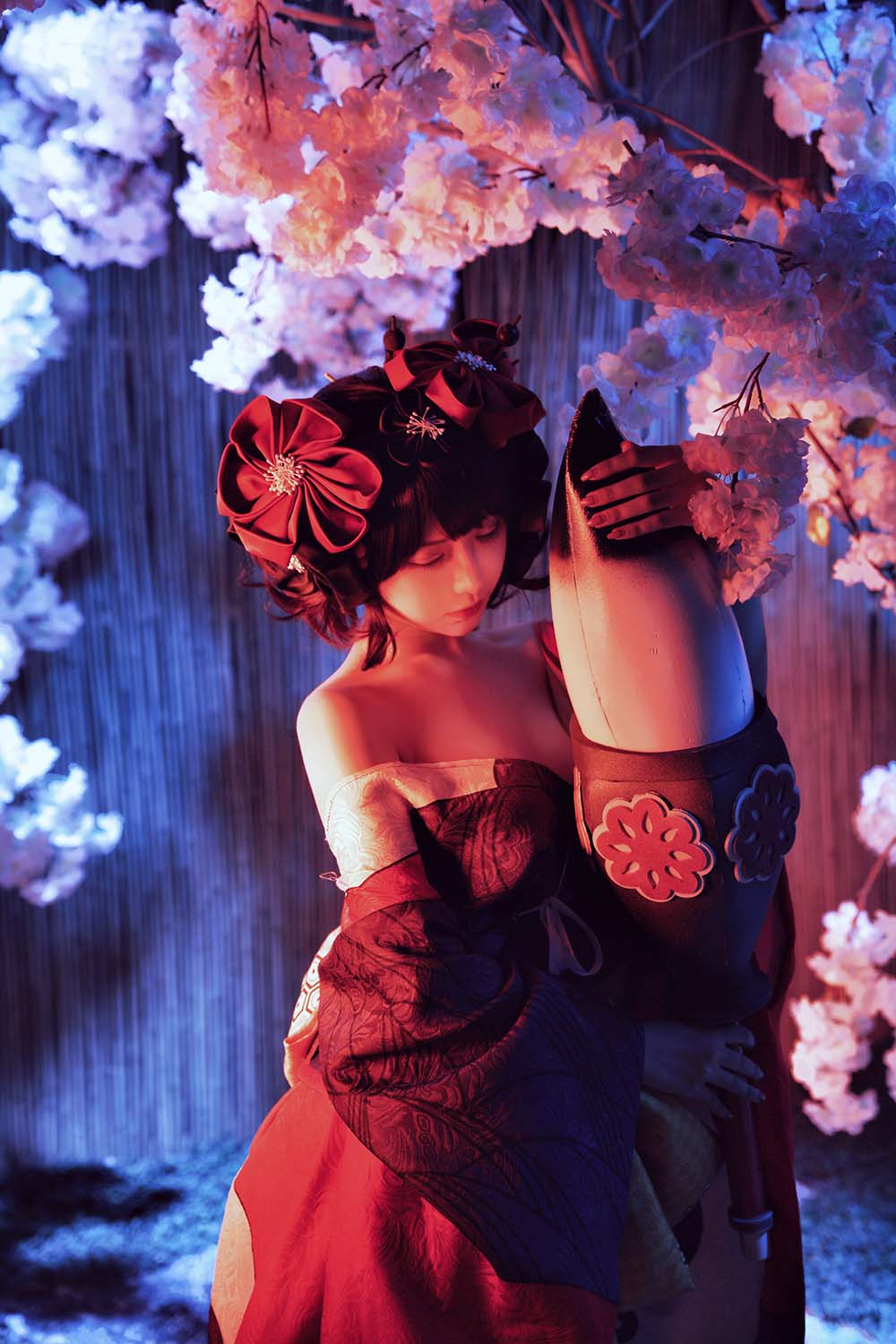 Shika小鹿鹿 – 北斋和服 Cosplay-第1张