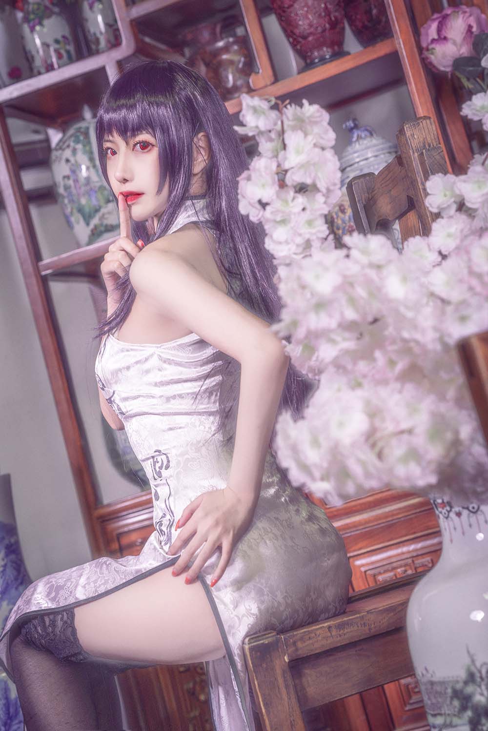 Shika小鹿鹿 – 学姐旗袍 Cosplay-第1张