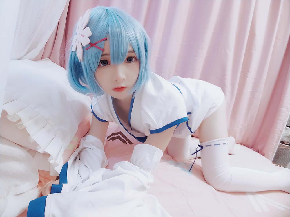 古川kagura – 蕾姆幼年 Cosplay-第2张