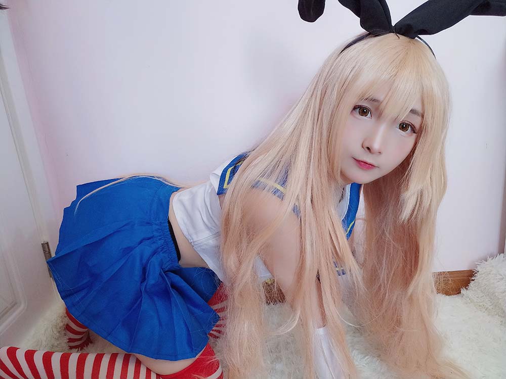 古川kagura – 岛风 Cosplay-第2张