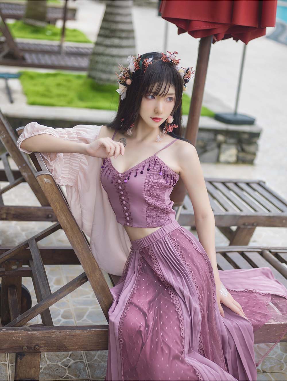 南桃Momoko – 紫日常 Cosplay-第1张