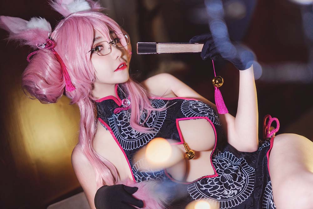 南桃Momoko – 玉藻前旗袍 Cosplay-第2张