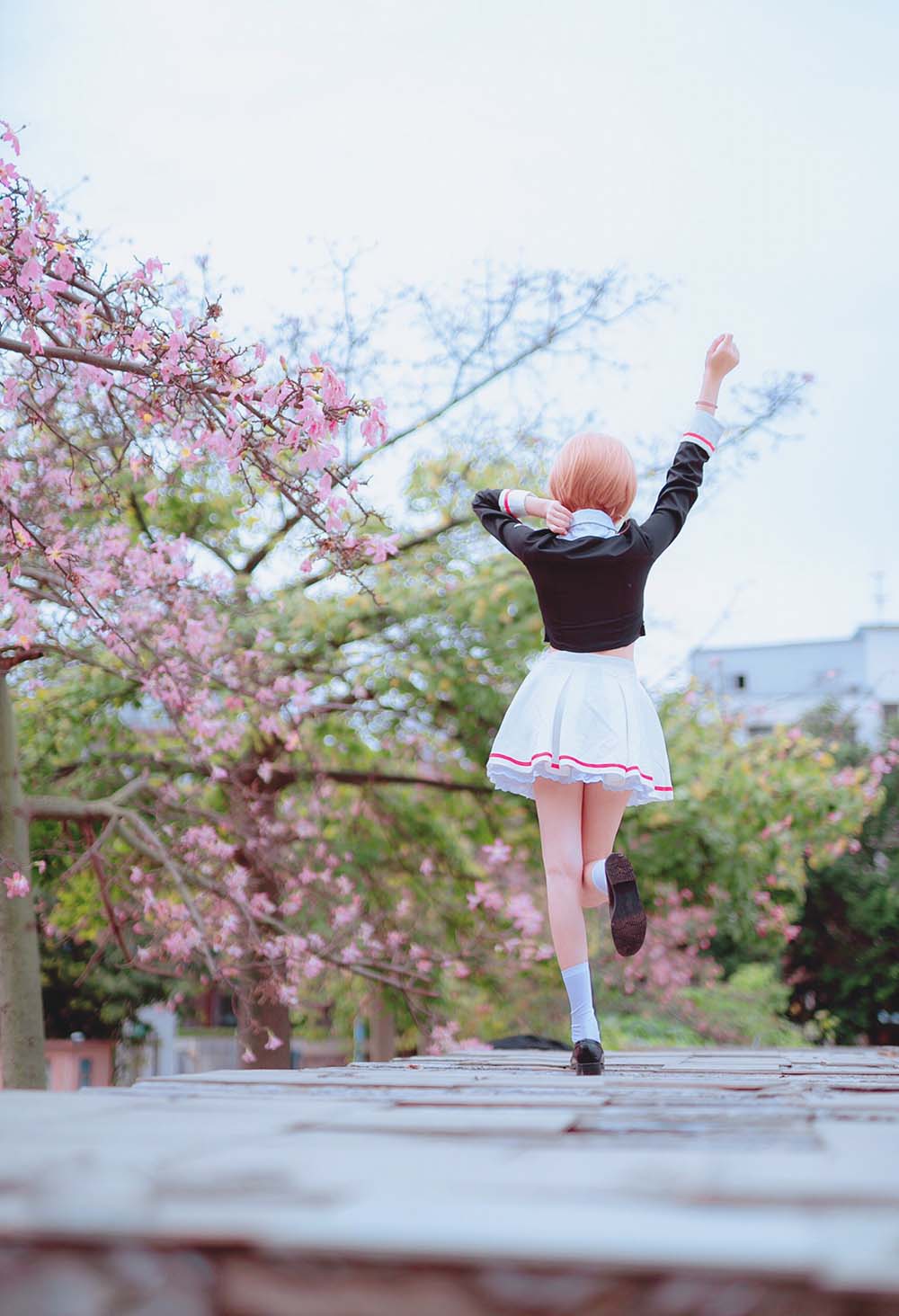 南桃Momoko – 木之本樱制服 Cosplay-第1张