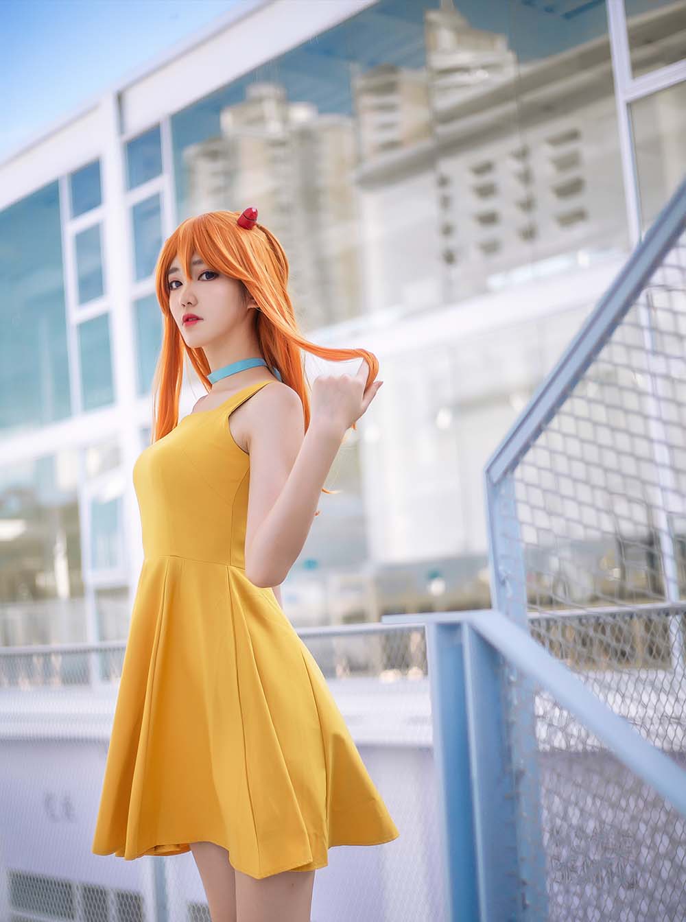 南桃Momoko – 明日香黄裙 Cosplay-第1张