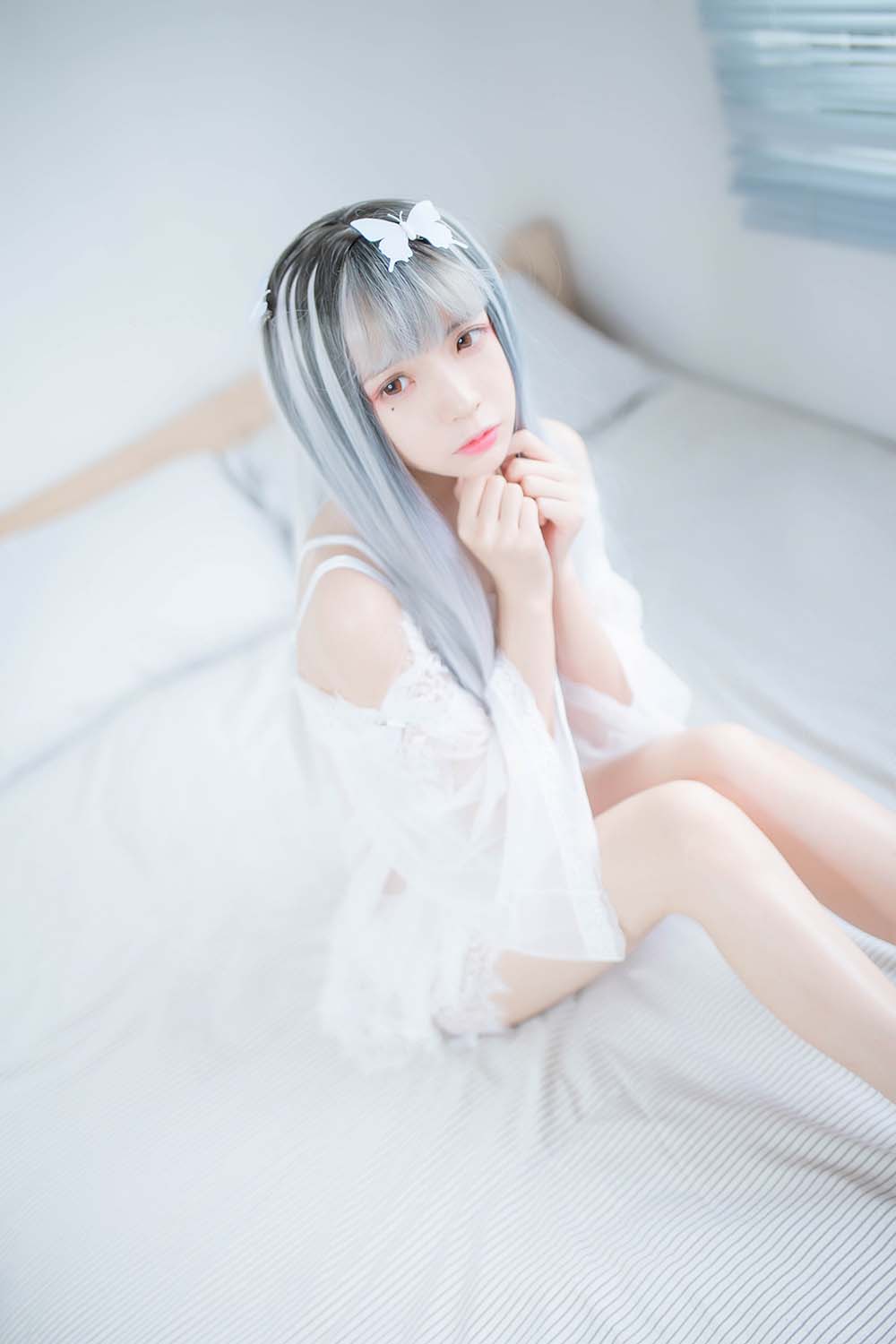 疯猫ss – 白纱 Cosplay-第1张