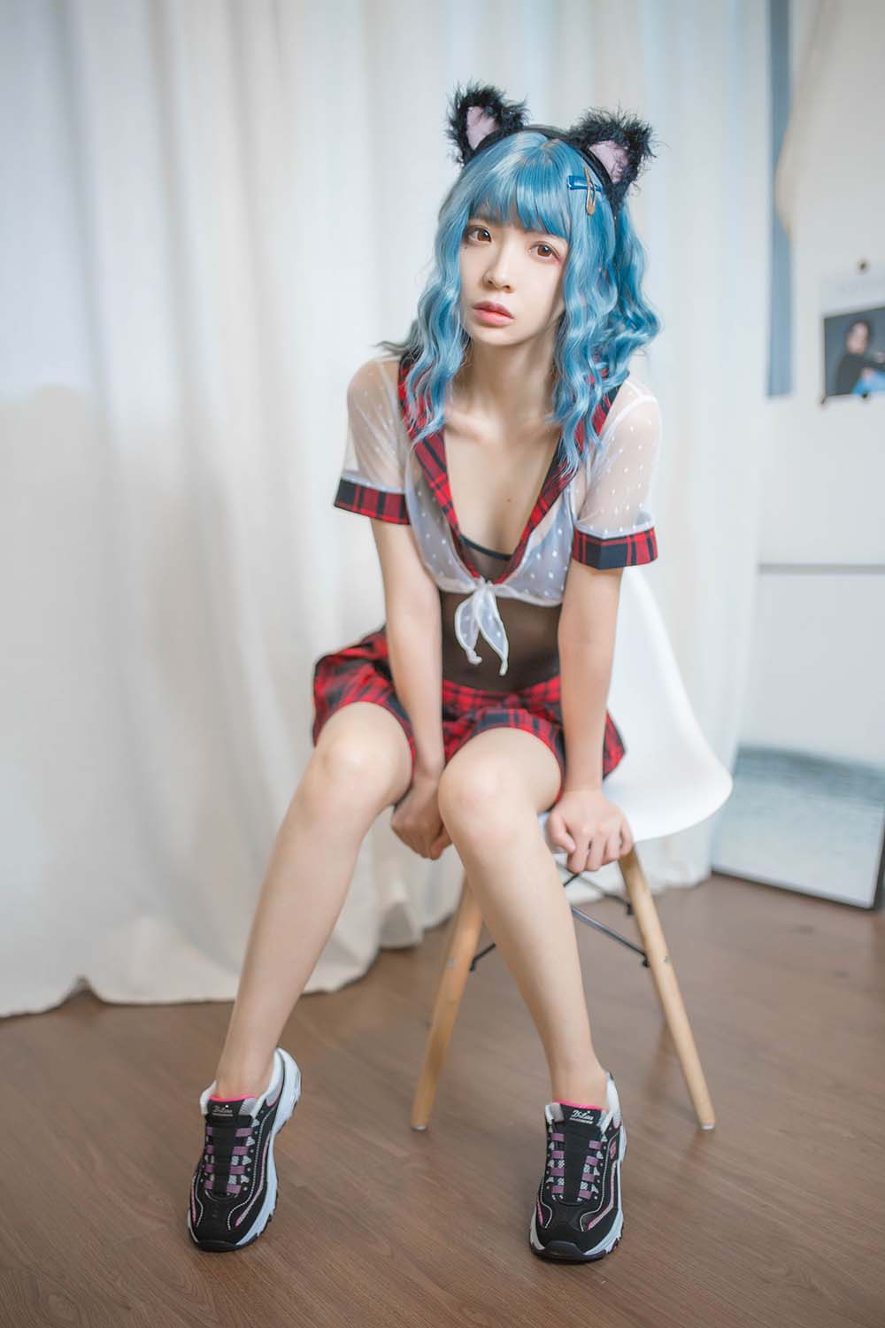 疯猫ss – 蓝发 Cosplay-第1张