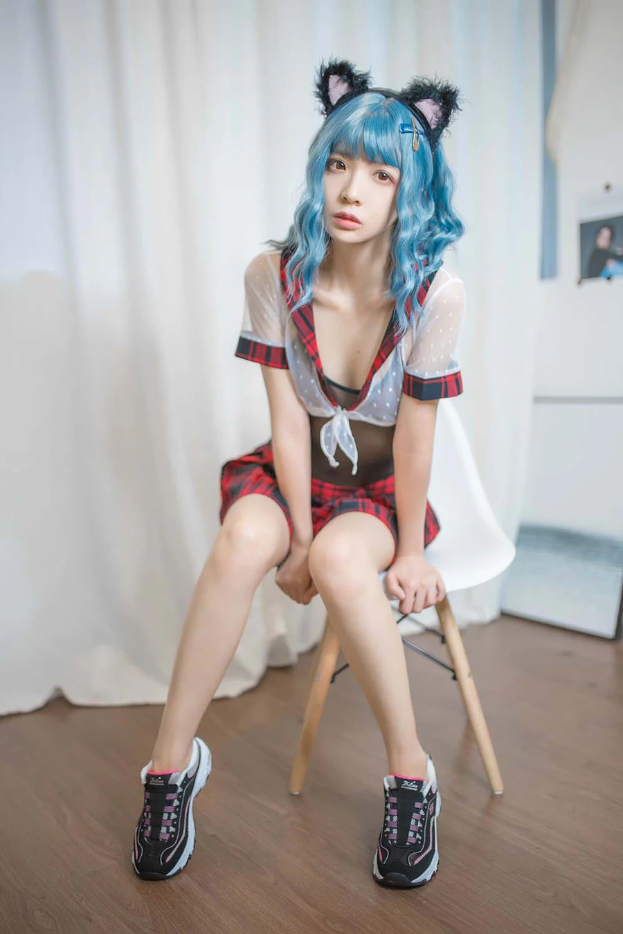 疯猫ss – 蓝发 Cosplay-第1张