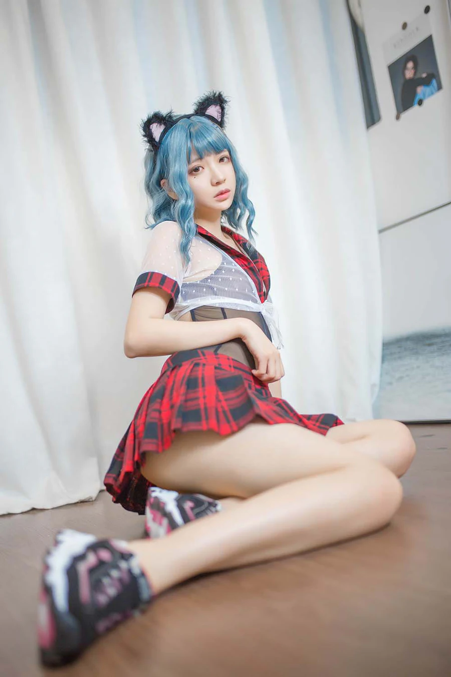 疯猫ss – 蓝发 Cosplay-第2张