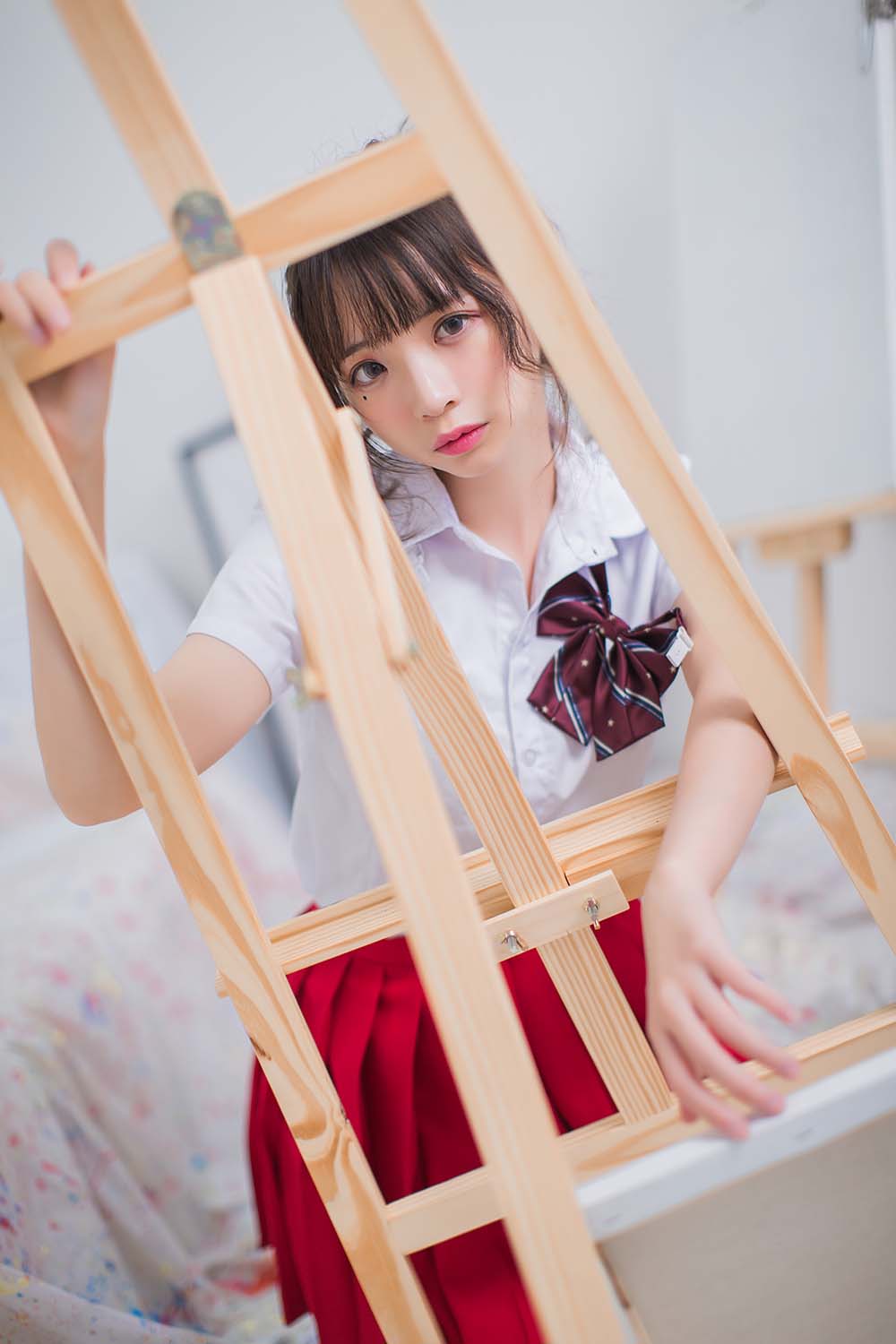 疯猫ss – 画室JK Cosplay-第1张