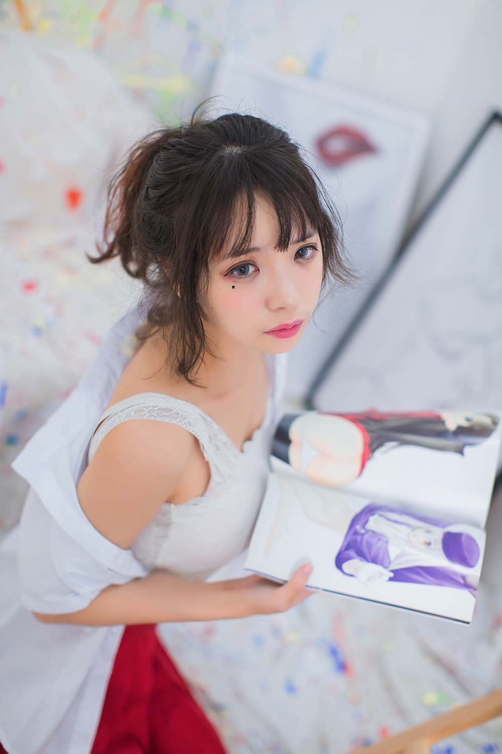 疯猫ss – 画室JK Cosplay-第2张