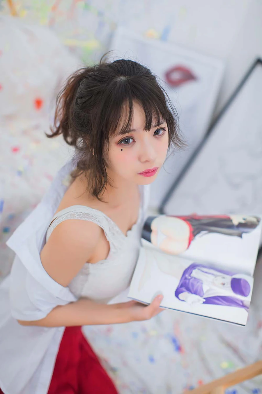 疯猫ss – 画室JK Cosplay-第2张