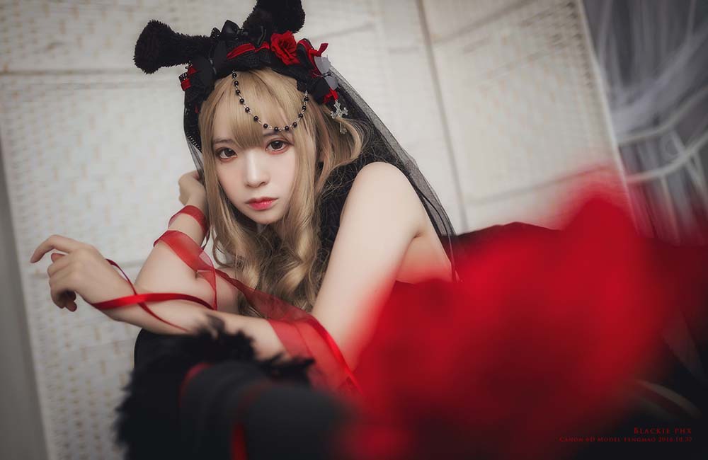 疯猫ss – 黑色玫瑰 Cosplay-第1张