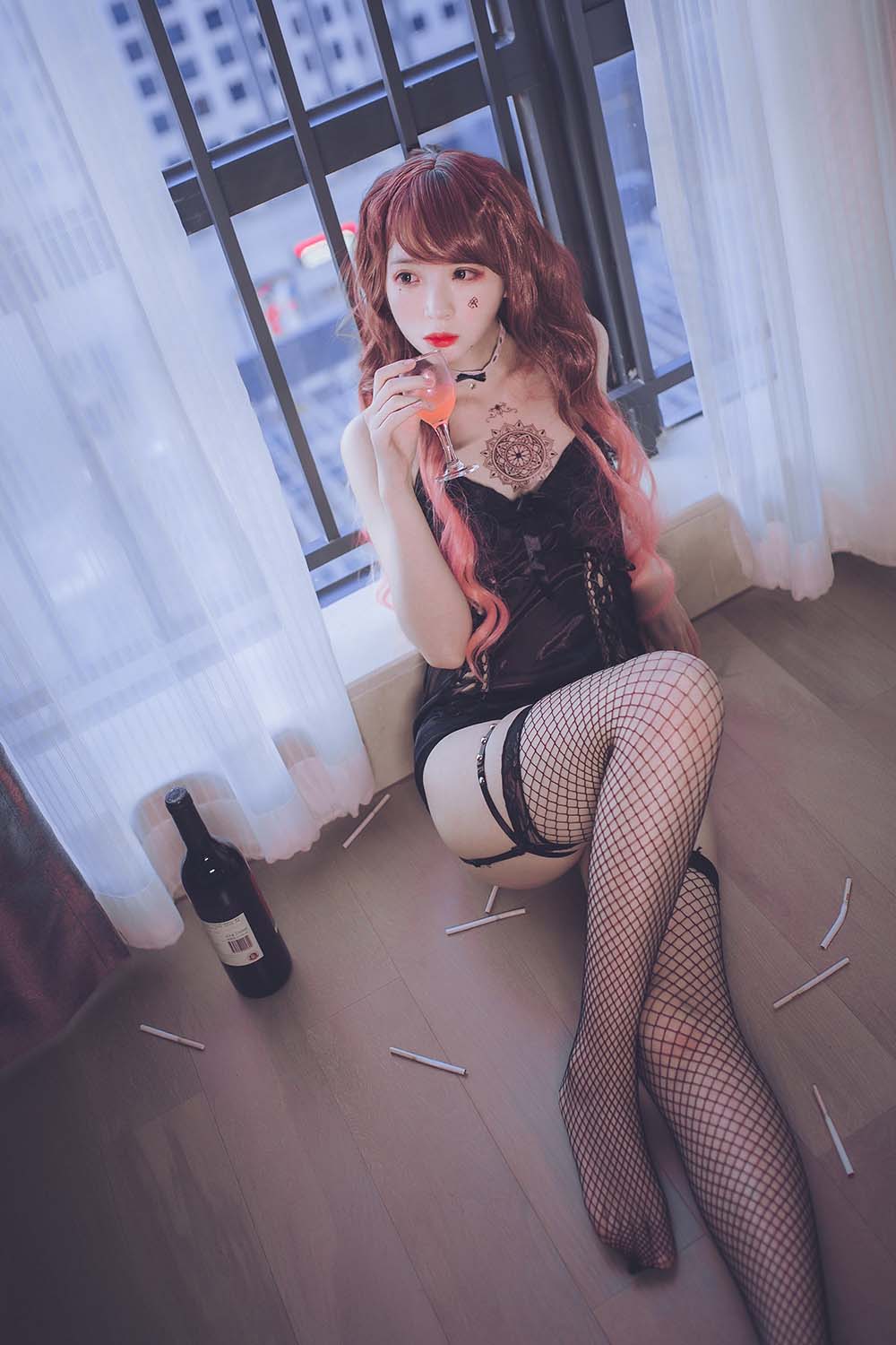 疯猫ss – 黑色吊带袜 Cosplay-第2张